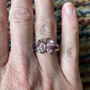Elegant Pink Heart Ring